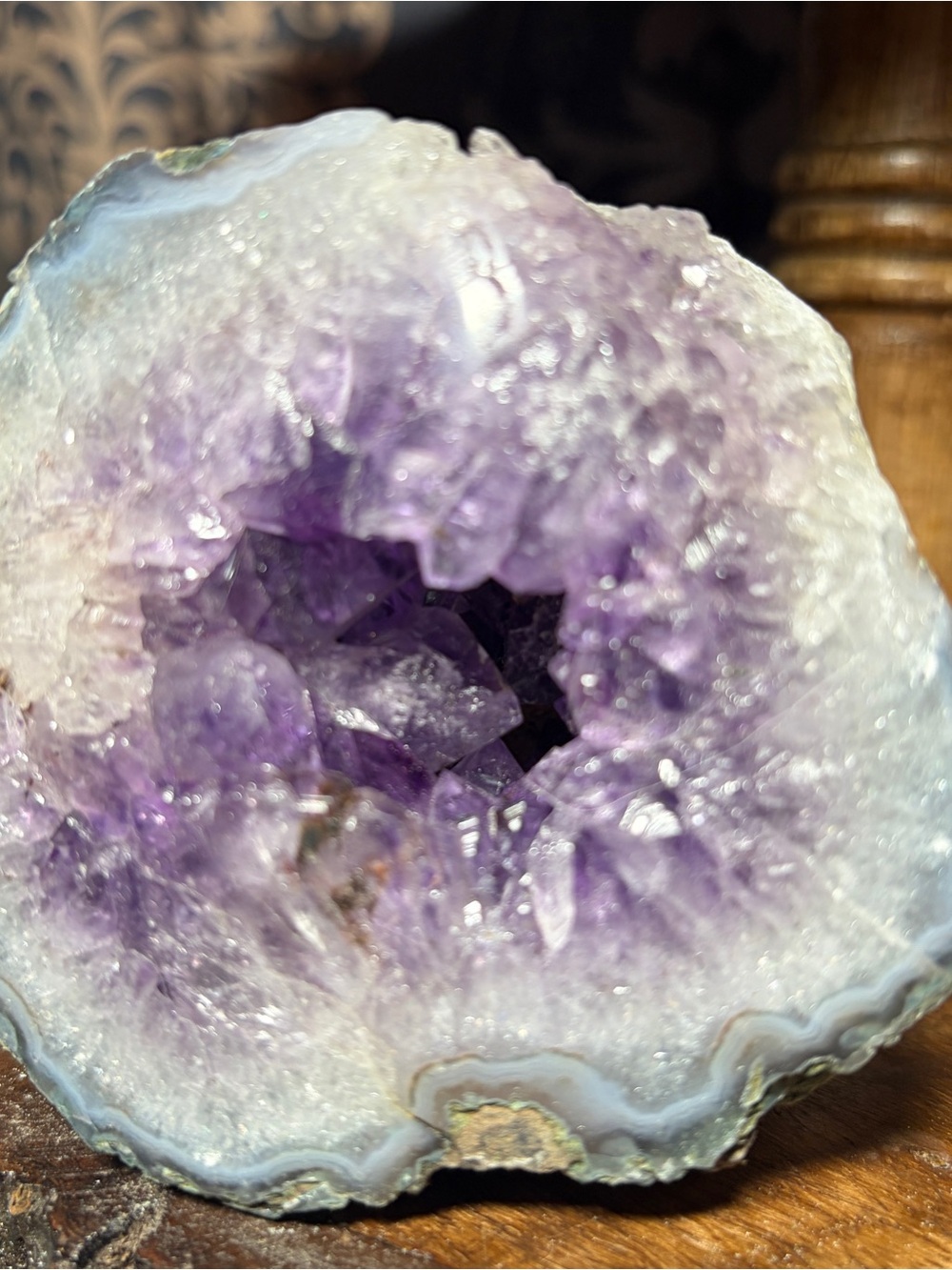 Amethyst Geode Decorative Crystal - Purple